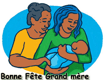 bonne fête grand mère fille et petite fille